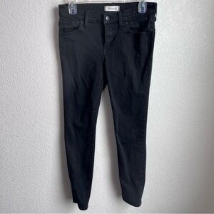 Madewell 8” skinny black denim jeans size 28